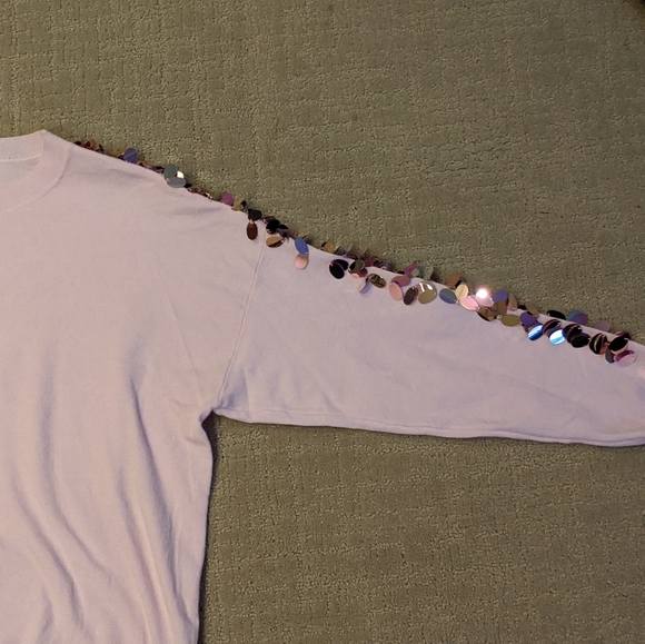 Sequined Shoulder Sweater - Picture 5 of 7